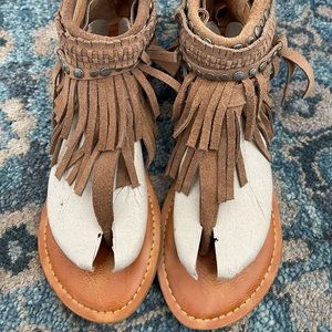 Naughty Monkey sandals size 10, brown suede, great condition.